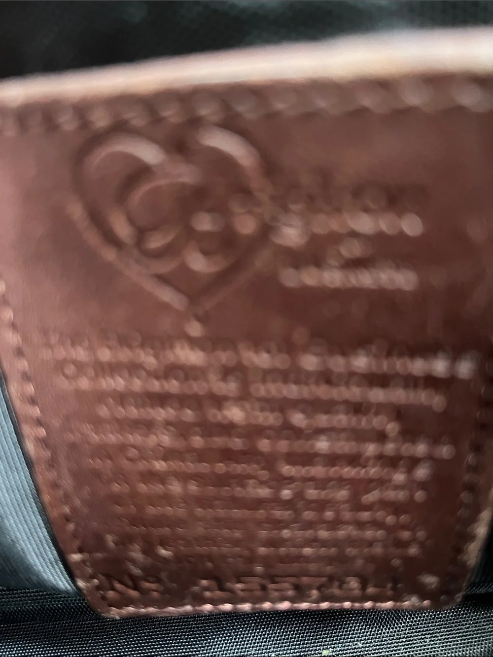 BRIGHTON Embossed Leather Attaché/Laptop Bag